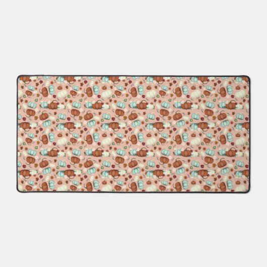 Herfst Pumpkin Floral Bureaumat (Voorkant)