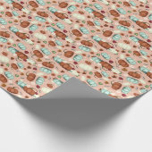 Herfst Pumpkin Floral Cadeaupapier (Hoek)