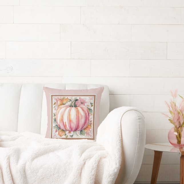 Herfst Pumpkin Floral Kussen (Bank)