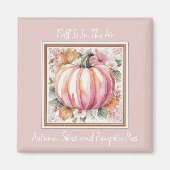 Herfst Pumpkin Floral Magneet (Voorkant)