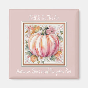Herfst Pumpkin Floral Magneet