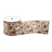 Herfst Pumpkin Floral Satijnen Lint (Spoel)