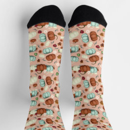 Herfst Pumpkin Floral Sokken