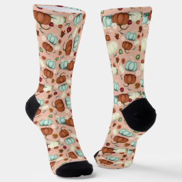 Herfst Pumpkin Floral Sokken