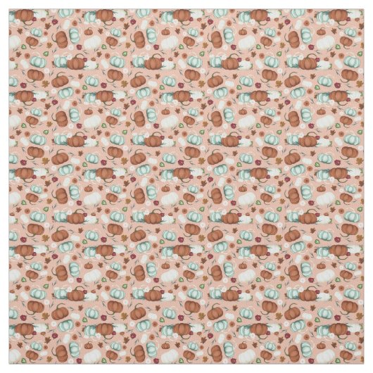 Herfst Pumpkin Floral Stof (Swatch)
