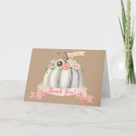 Herfst Pumpkin Folded Hartelijk dank Kaart