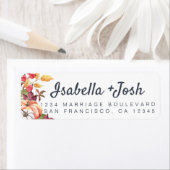 Herfst Pumpkin Foliage Weduwingadres Etiket (Insitu)