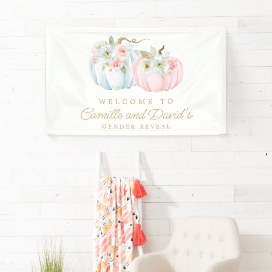 Herfst Pumpkin Gender onthaal welkom Spandoek (Insitu)