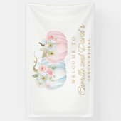 Herfst Pumpkin Gender onthaal welkom Spandoek (Verticaal)