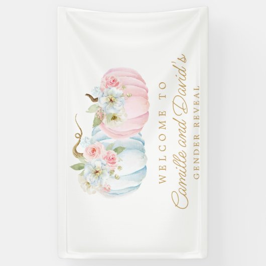 Herfst Pumpkin Gender onthaal welkom Spandoek (Verticaal)