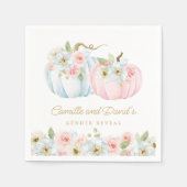 Herfst Pumpkin Gender onthullen Baby shower Servet (Voorkant)