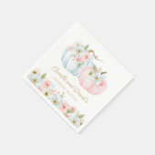 Herfst Pumpkin Gender onthullen Baby shower Servet (Hoek)