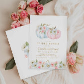 Herfst Pumpkin Gender onthulling Baby shower uitno Kaart