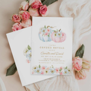 Herfst Pumpkin Gender onthulling Baby shower uitno Kaart