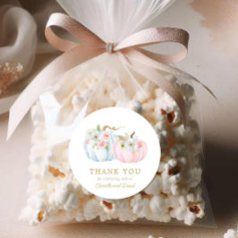 Herfst Pumpkin Gender onthulling Ronde Sticker