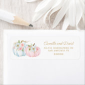 Herfst Pumpkin Gender Reopenbaart het terugkeeradr Etiket (Insitu)