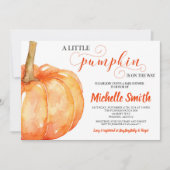 Herfst Pumpkin Genderneutrale najaarswet Baby show Kaart (Voorkant)