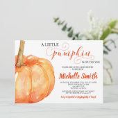 Herfst Pumpkin Genderneutrale najaarswet Baby show Kaart (Staand voorkant)