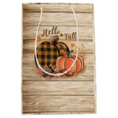 Herfst Pumpkin Gift Bag Medium Cadeauzakje (Voorkant)