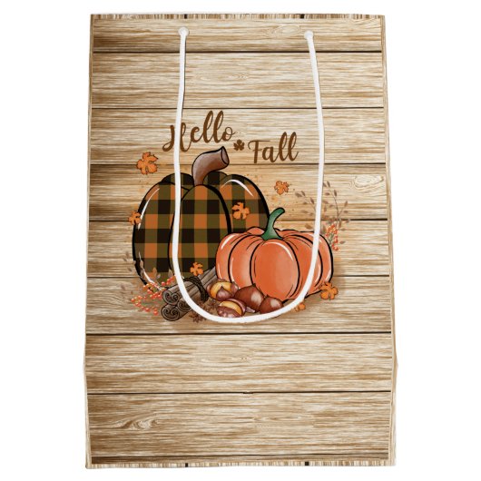 Herfst Pumpkin Gift Bag Medium Cadeauzakje (Achterkant)