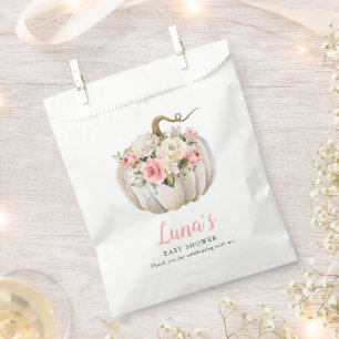 Herfst Pumpkin Girl Baby shower Favor Bags Bedankzakje