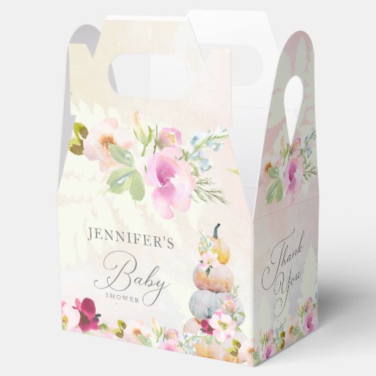 Herfst Pumpkin Girl Baby shower Favor Box Bedankdoosjes (Geopend)