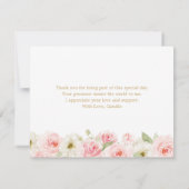 Herfst Pumpkin Girl Baby shower Hartelijk dank Bedankkaart (Achterkant)