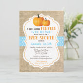 Herfst Pumpkin Girl-Baby shower Kaart (Staand voorkant)