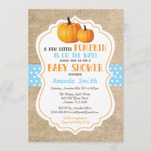Herfst Pumpkin Girl-Baby shower Kaart