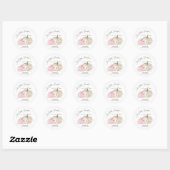 Herfst Pumpkin Girl Baby shower Ronde Sticker (Vel)