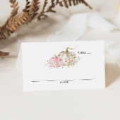 Herfst Pumpkin Girl Baby shower Table Plaatskaartje