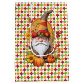 Herfst Pumpkin Gnome Medium Cadeauzakje (Achterkant)