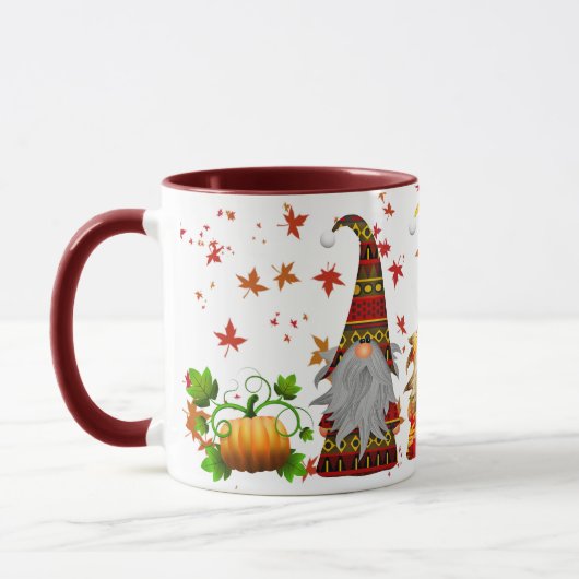 Herfst Pumpkin Gnomes Coffee Mok (Links)