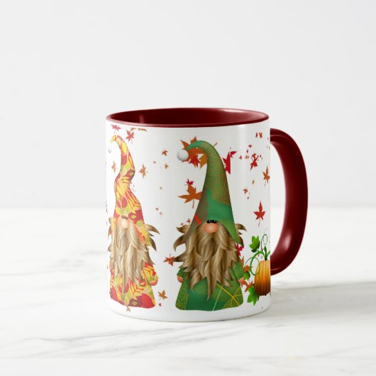 Herfst Pumpkin Gnomes Coffee Mok (Voorkant rechts)