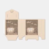 Herfst Pumpkin Gold White Country Rustic Wedding Bedankdoosjes (Uitgevouwen)