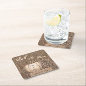 Herfst Pumpkin Gold White Country Rustic Wedding Kartonnen Onderzetters (Insitu)