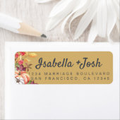 Herfst Pumpkin Gold Yellow Weduwingadres Etiket (Insitu)