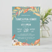 Herfst Pumpkin Golden Foliage Thanksgiving in Kaart (Staand voorkant)