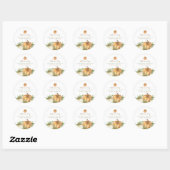 Herfst Pumpkin Halloween Ronde Sticker (Vel)