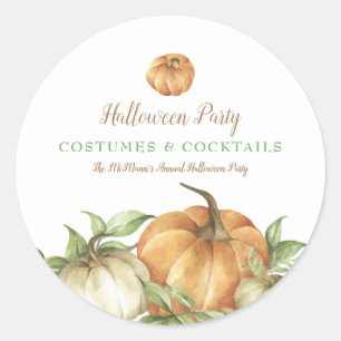 Herfst Pumpkin Halloween Ronde Sticker