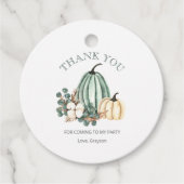 Herfst Pumpkin Hartelijk dank Bedankjes Labels (Voorkant)