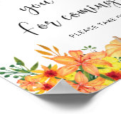 Herfst pumpkin Hartelijk dank voor uw komst Poster (Hoek)