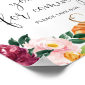 Herfst pumpkin Hartelijk dank voor uw komst Poster (Hoek)