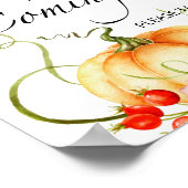 Herfst pumpkin Hartelijk dank voor uw komst Poster (Hoek)