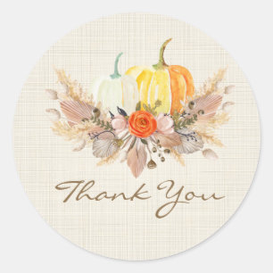 Herfst Pumpkin Hartelijk dank voor uw tickers Ronde Sticker