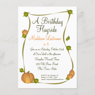 Herfst Pumpkin Harvest Birthday Kaart