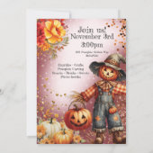 Herfst Pumpkin Harvest Party Invitation Kaart (Achterkant)