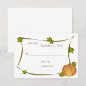 Herfst Pumpkin Harvest Response Kaart (Voorkant / Achterkant)