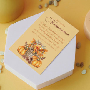 Herfst Pumpkin Harvest Thanksgiving Dinner Holiday Briefkaart