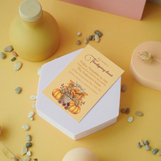 Herfst Pumpkin Harvest Thanksgiving Dinner Holiday Briefkaart